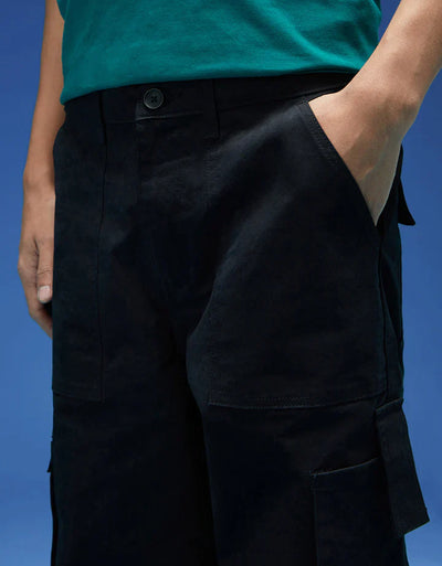 Black Bellow Pocket Woven Exclusive Cargo Pant