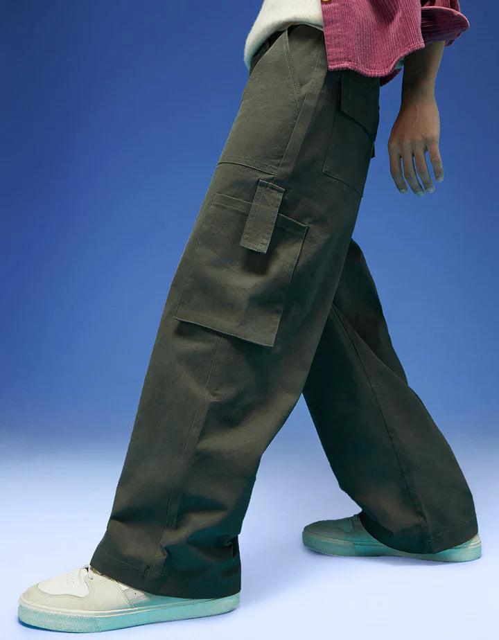 Olive Bellow Pocket Woven Exclusive Cargo Pant