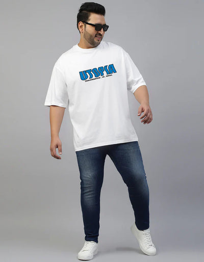 Utopia White Back Graphic Plus Size Printed Tshirt