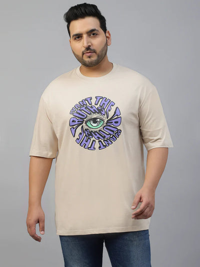 Truth Beige Chest Plus Size Graphic Printed Tshirt