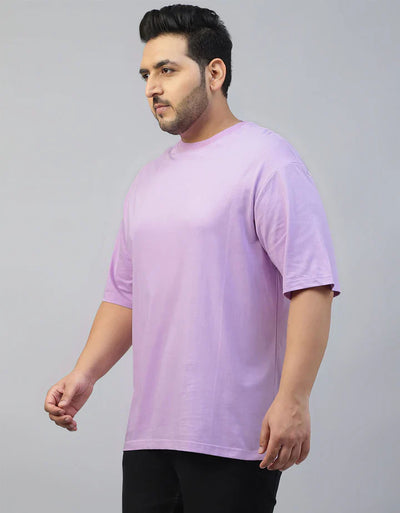Lilac Plain Plus Size T-shirt