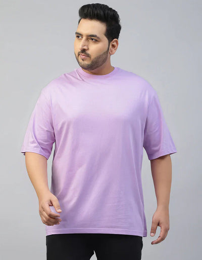 Lilac Plain Plus Size T-shirt