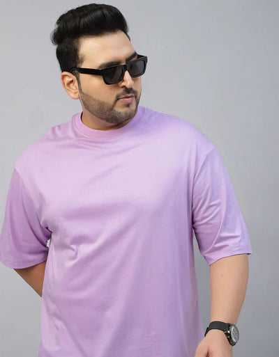 Lilac Plain Plus Size T-shirt
