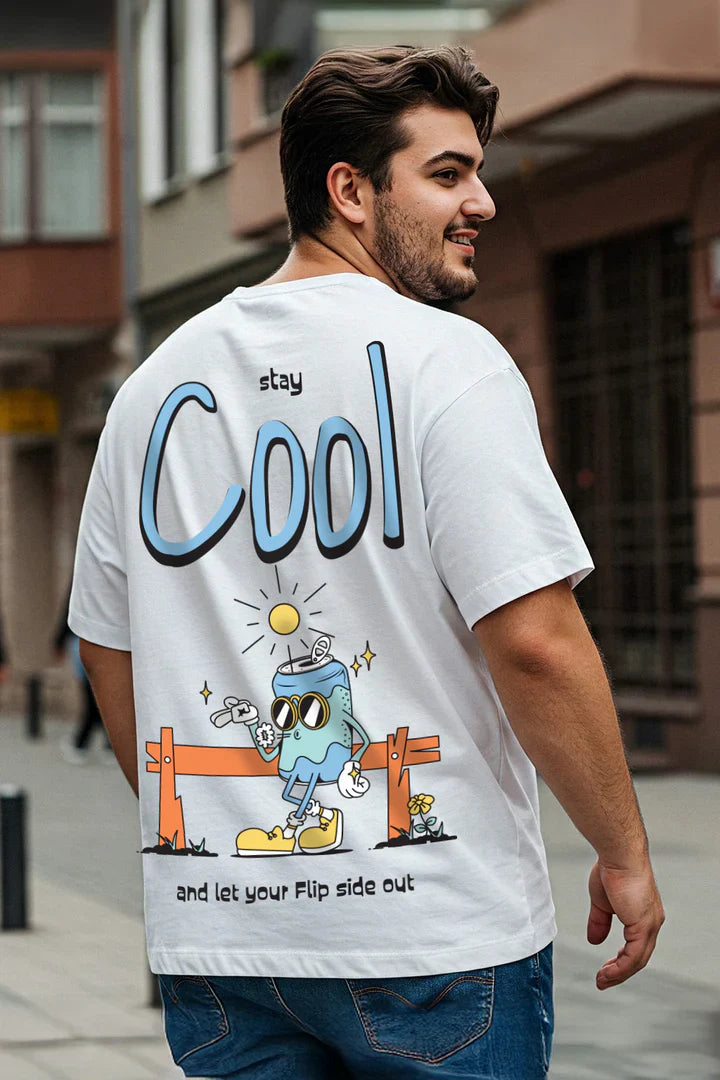 Stay Cool Back Graphic Plus Size Printed Tshirt