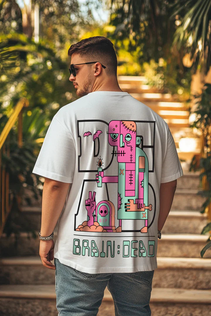 Brain Dead Back Graphic Plus Size Printed Tshirt